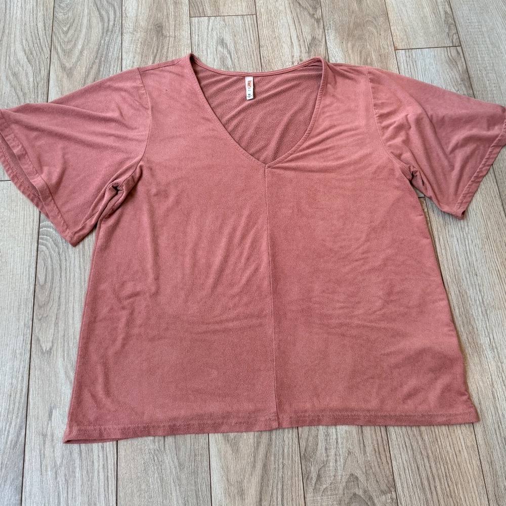 Z Supply Suede(ish) top in pink size M